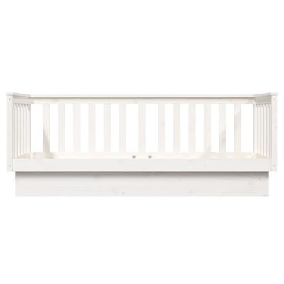 vidaXL Sofá-cama sem colchão 90x190 cm madeira de pinho maciça branco