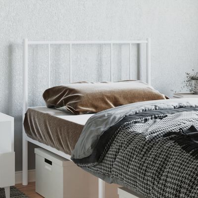 vidaXL Cabeceira de cama 100 cm metal branco