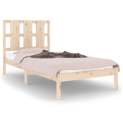 vidaXL Estrutura de cama 90 x 200 cm pinho maciço