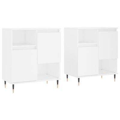 vidaXL Aparadores 2 pcs derivados de madeira branco