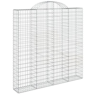 vidaXL Cestos gabião arqueados 5pcs 200x30x200/220cm ferro galvanizado