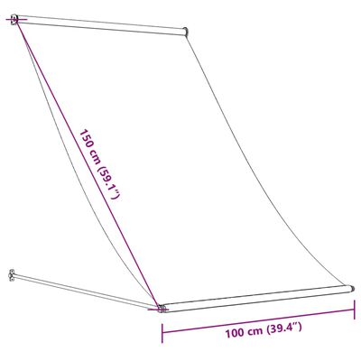 vidaXL Toldo retrátil 250x150 cm tecido e aço antracite