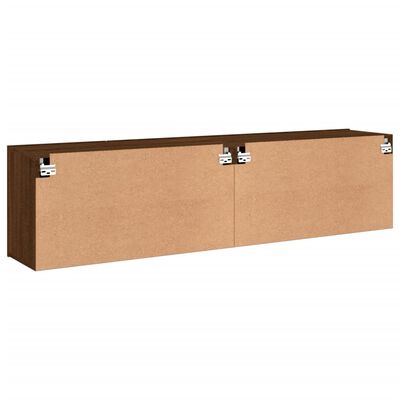 vidaXL Móveis de parede para TV 2 pcs 80x30x41 cm carvalho castanho