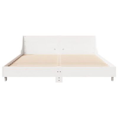 vidaXL Cama sem colchão 150x200 cm madeira de pinho maciça branco