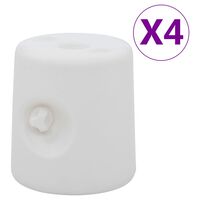 vidaXL Pesos para tenda 4 pcs PE branco