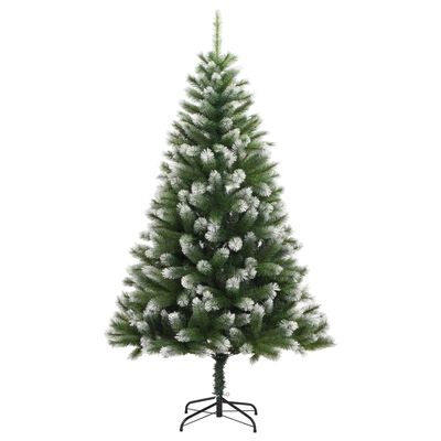 vidaXL Árvore de Natal artificial articulada c/ flocos de neve 240 cm