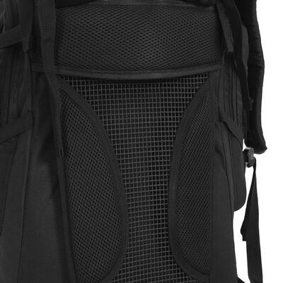 vidaXL Mochila para caminhadas 60 L tecido oxford preto