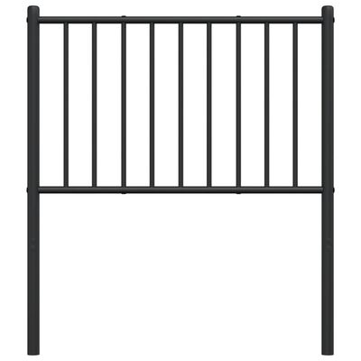 vidaXL Cabeceira de cama 75 cm metal preto