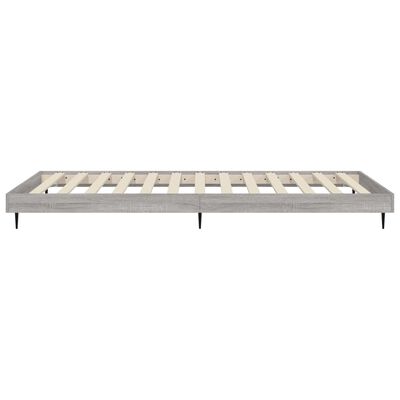 vidaXL Estrutura cama 100x200 cm derivados de madeira cinzento sonoma