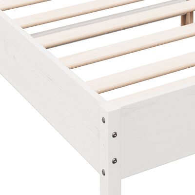 vidaXL Cama sem colchão 140x200 cm madeira de pinho maciça branco