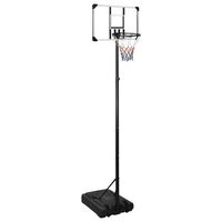 vidaXL Tabela de basquetebol 280-350 cm policarbonato transparente