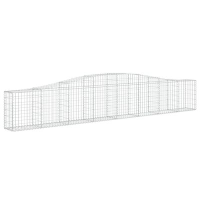 vidaXL Cestos gabião arqueados 3 pcs 400x30x60/80 cm ferro galvanizado