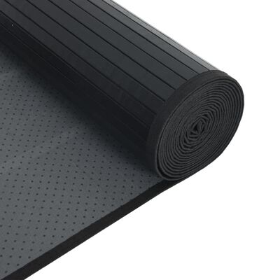 vidaXL Tapete retangular 100x1000 cm bambu preto