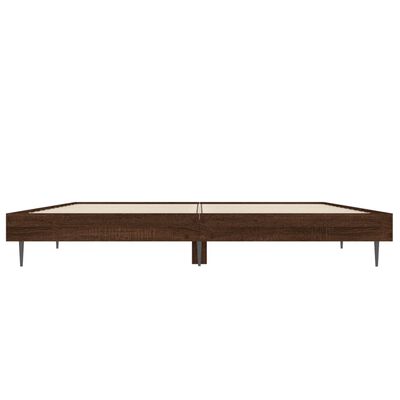 vidaXL Estrutura de cama 135x190cm derivados madeira carvalho castanho