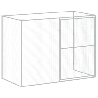 vidaXL Casota p/ cães c/ parque 214x661x181 cm aço galvaniz. antracite