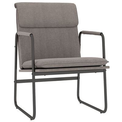 vidaXL Cadeira lounge 55x64x80 cm tecido cinza-acastanhado