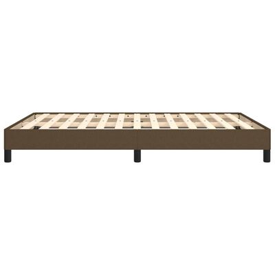 vidaXL Estrutura de cama sem colchão 140x200 cm tecido castanho-escuro