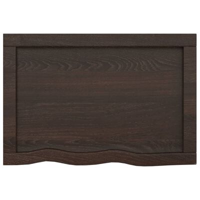 vidaXL Bancada p/ WC 60x40x(2-4)cm madeira tratada maciça castanho