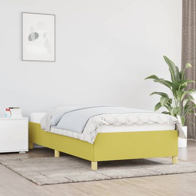 vidaXL Estrutura de cama 90x200 cm tecido verde