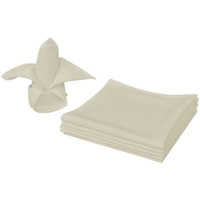 vidaXL Guardanapos de jantar 50 pcs 50x50 cm creme