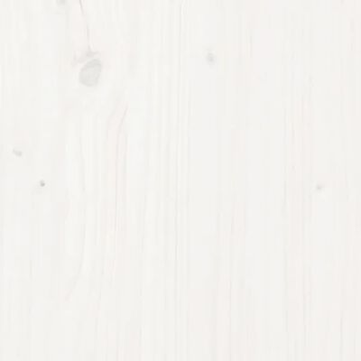 vidaXL Vaso/floreira com prateleira 82,5x82,5x81cm pinho maciço branco