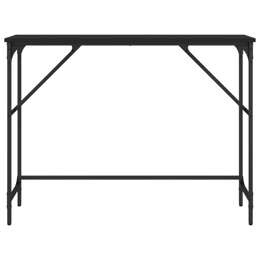 vidaXL Mesa consola 100x32x75 cm derivados de madeira preto