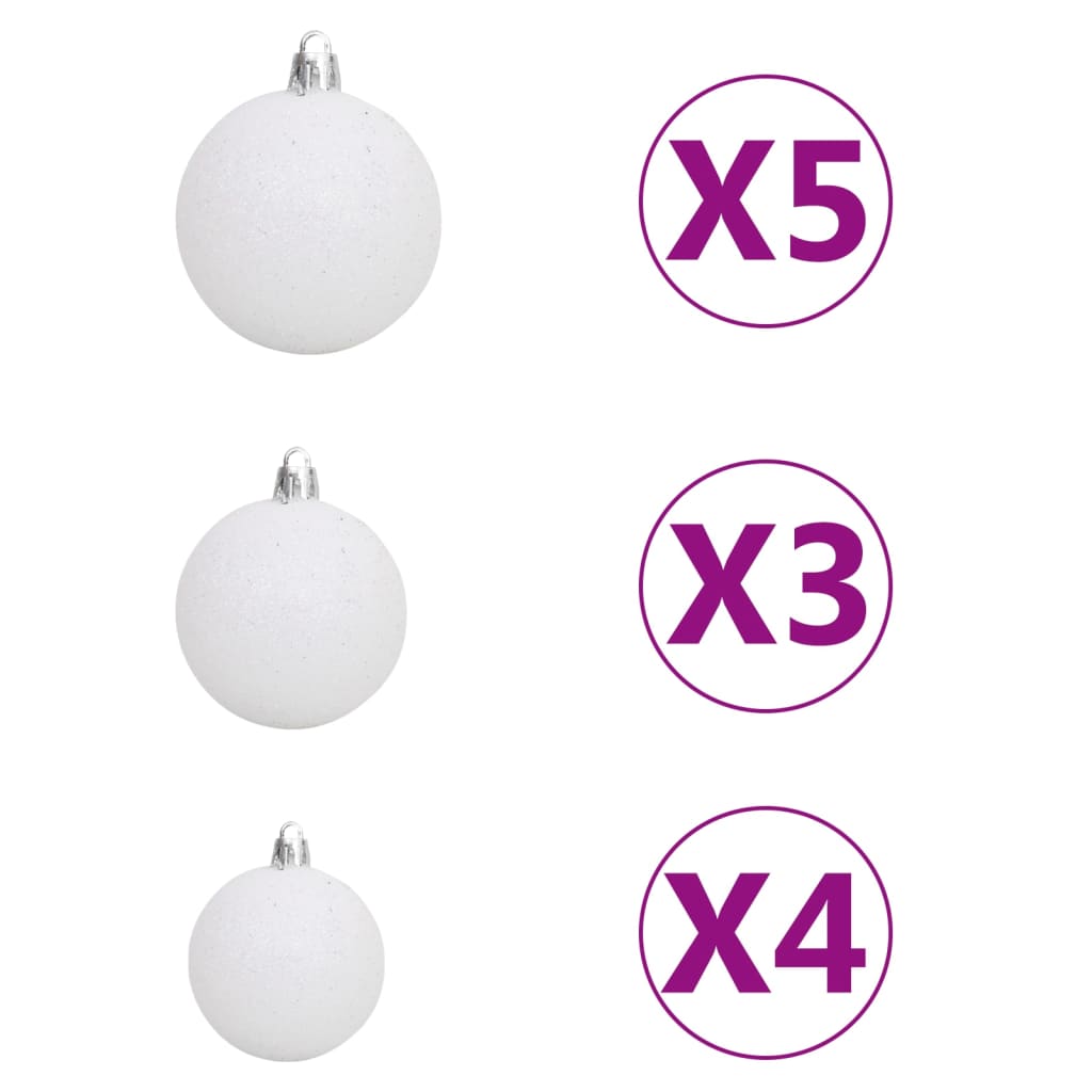 vidaXL Árvore Natal artificial articulada c/ 150 luzes LED+bolas 150cm