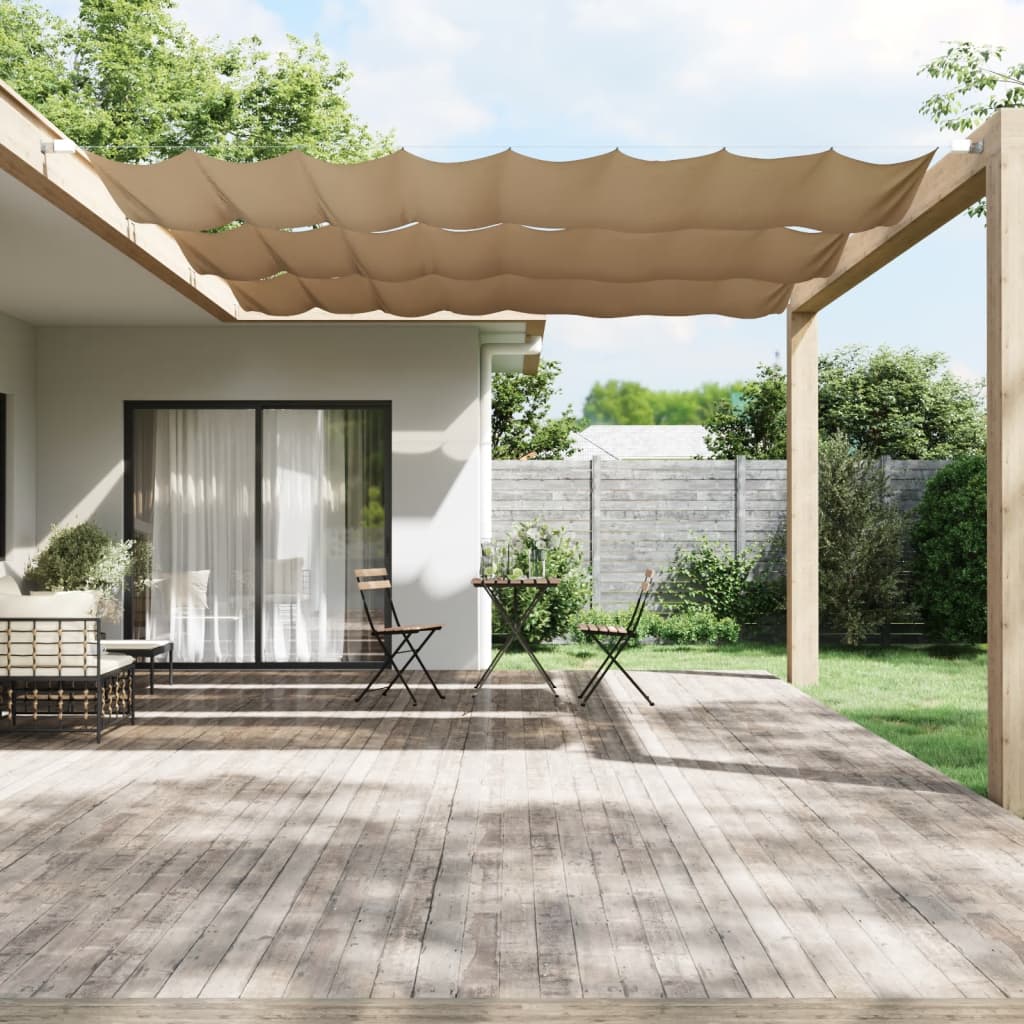 vidaXL Toldo vertical 180x600 cm tecido oxford cinza-acastanhado