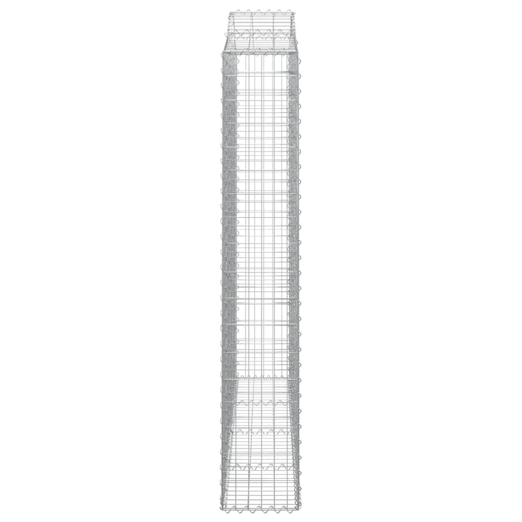 vidaXL Cestos gabião arqueados 13 pcs 200x30x180/200 ferro galvanizado