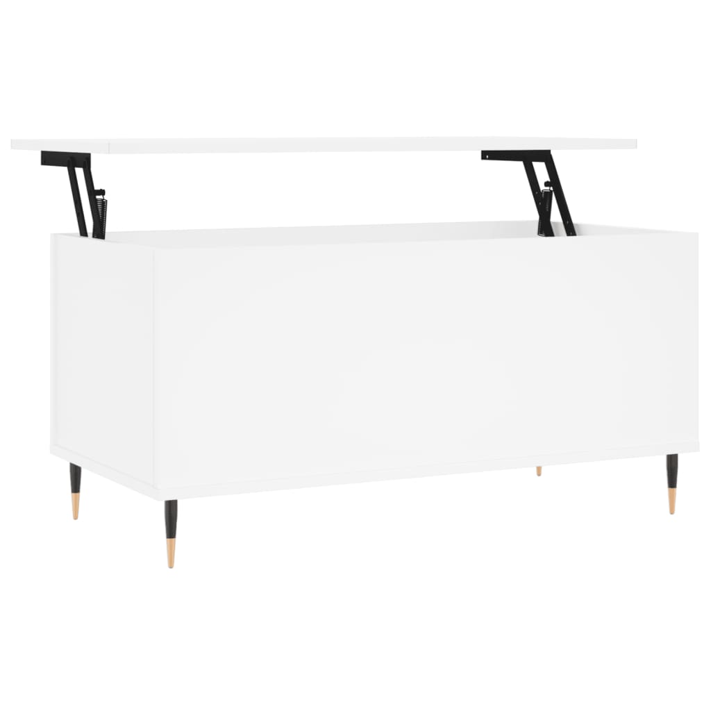 vidaXL Mesa de centro 90x44,5x45 cm derivados de madeira branco