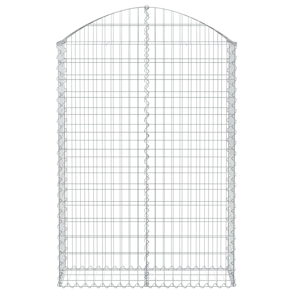 vidaXL Cesto gabião arqueado 100x30x140/160 cm ferro galvanizado