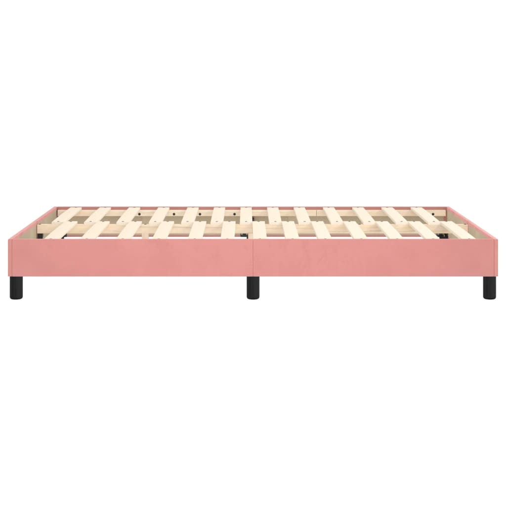 vidaXL Estrutura de cama 120x200 cm veludo rosa