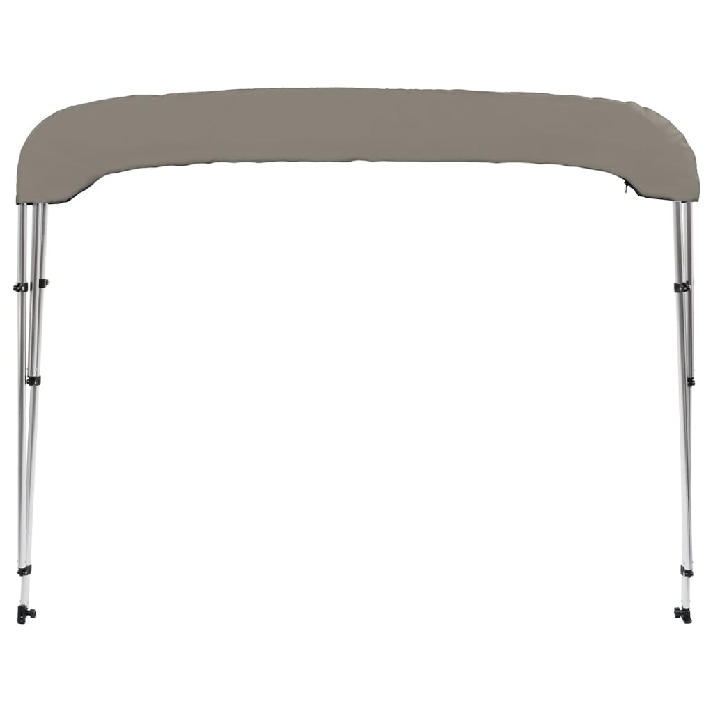 vidaXL Toldo de 3 arcos Bimini 183x196x137 cm cinzento