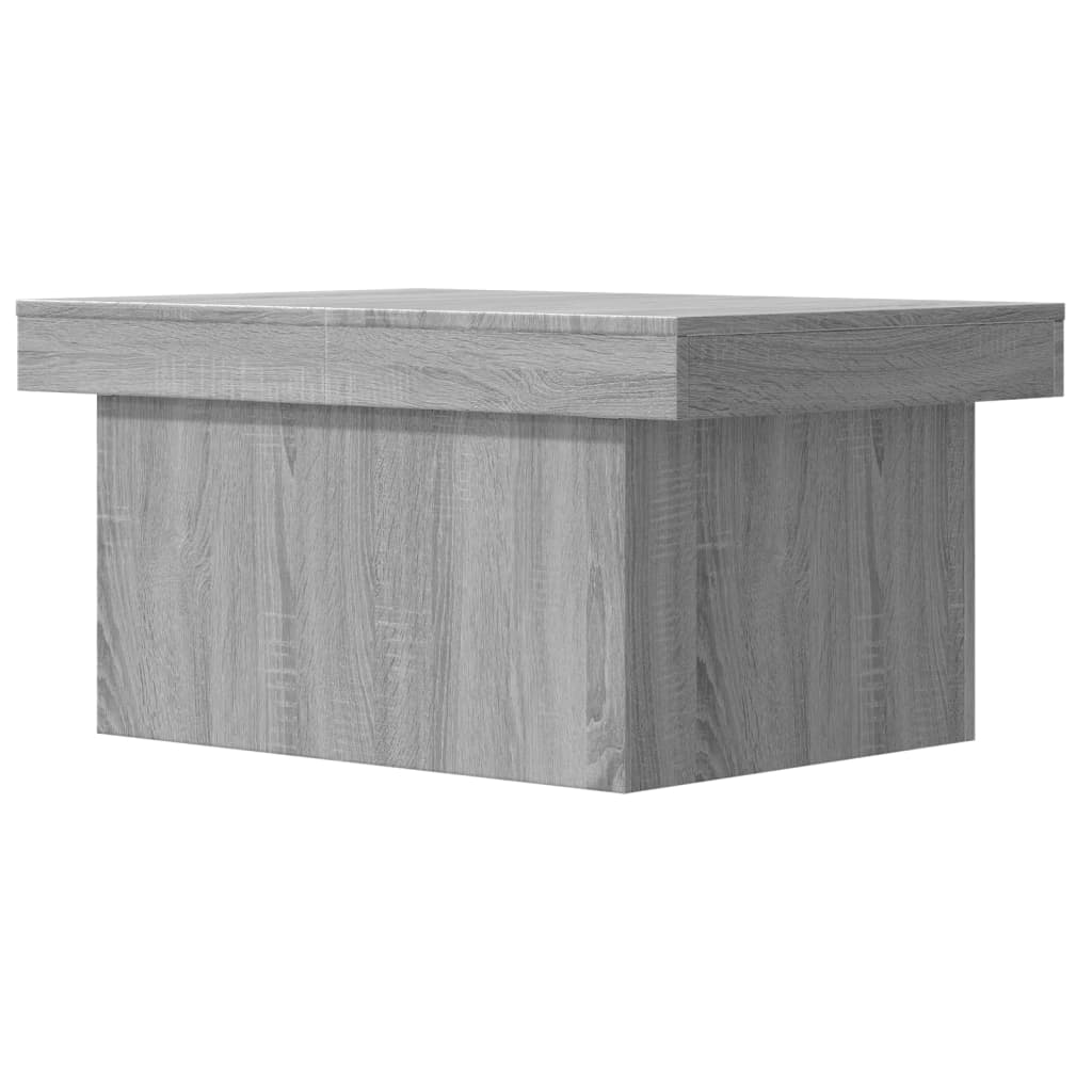 vidaXL Mesa de centro 80x55x40 cm derivados de madeira cinzento sonoma