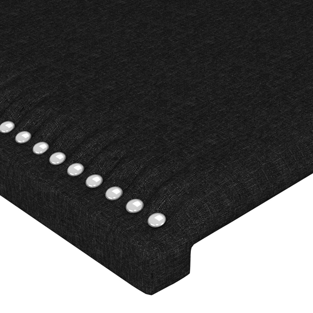 vidaXL Cabeceira de cama c/ luzes LED tecido 83x16x78/88 cm preto