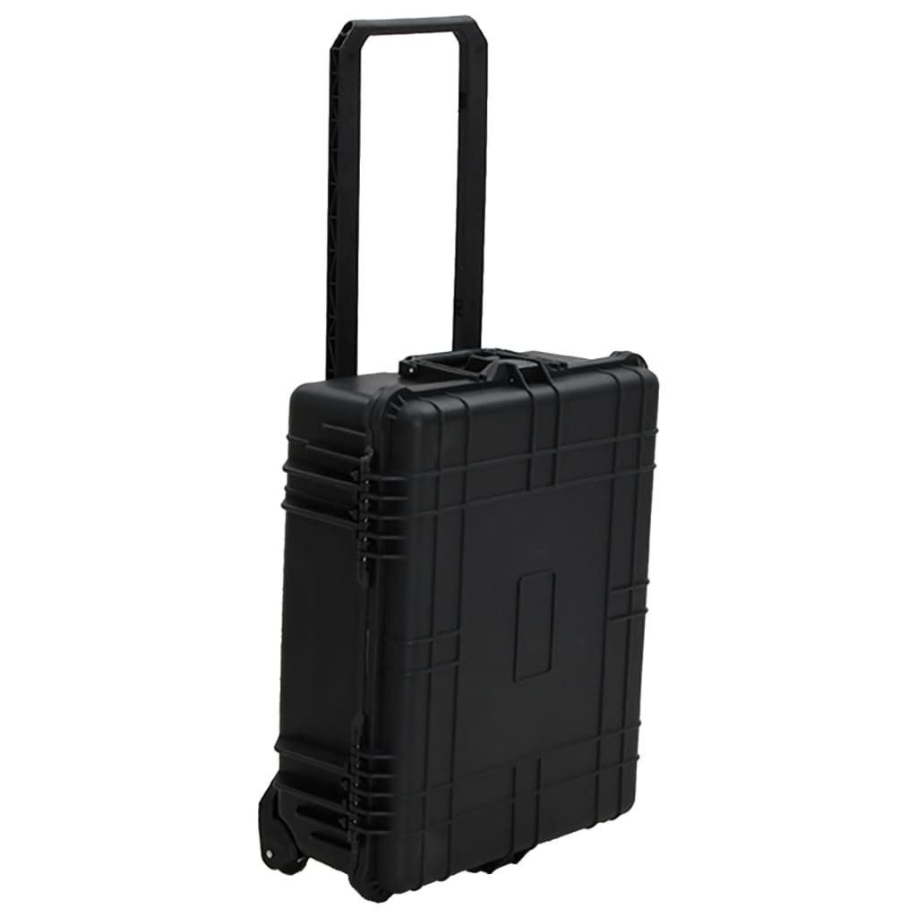 vidaXL Mala de viagem com rodas 63x50x23 cm PP preto