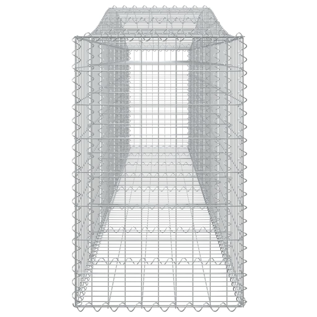 vidaXL Cestos gabião arqueados 6 pcs 400x50x80/100cm ferro galvanizado