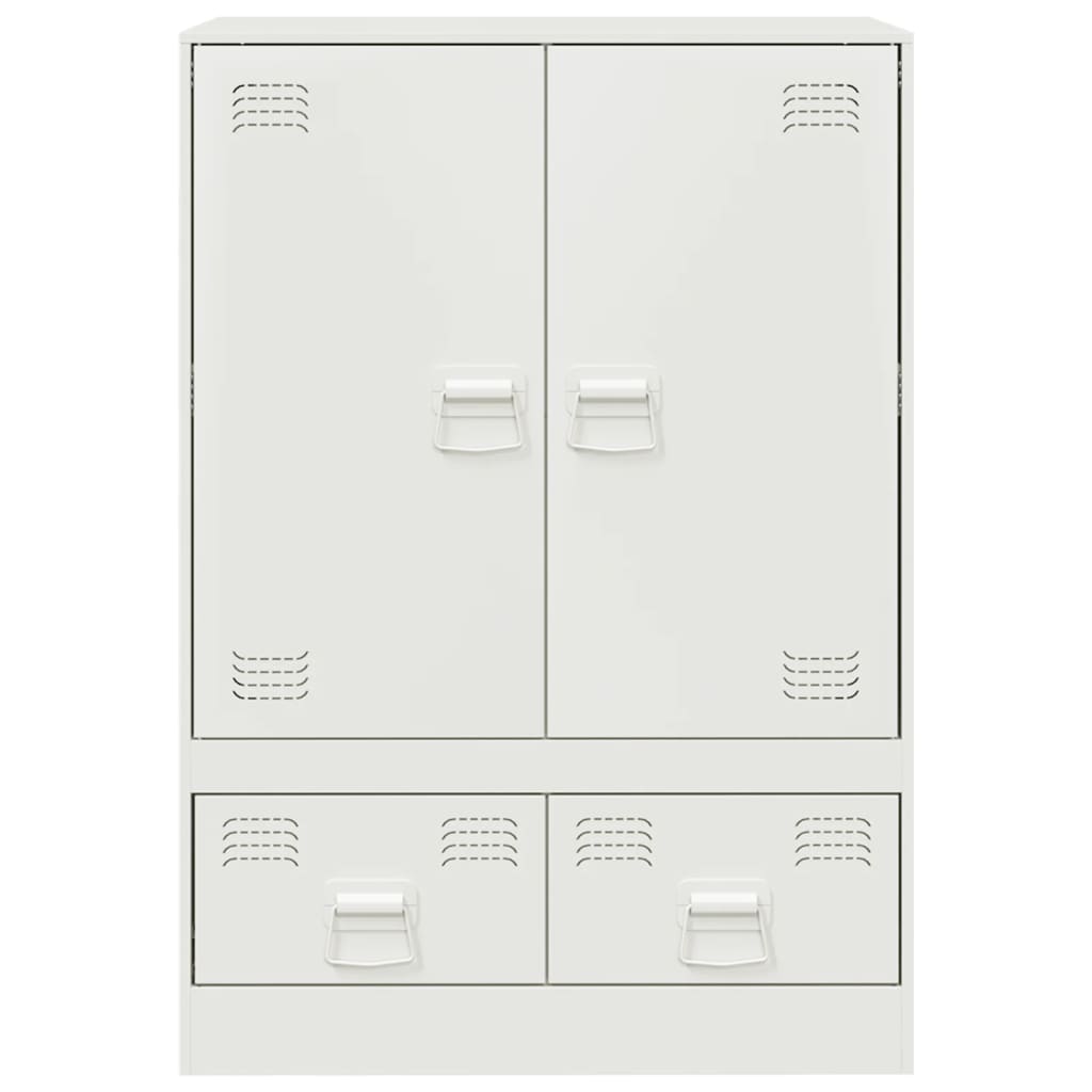 vidaXL Aparador alto 67x39x95 cm aço branco