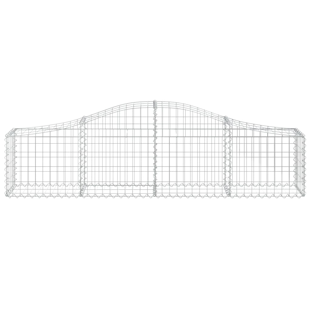 vidaXL Cestos gabião arqueados 13pcs 200x30x40/60 cm ferro galvanizado