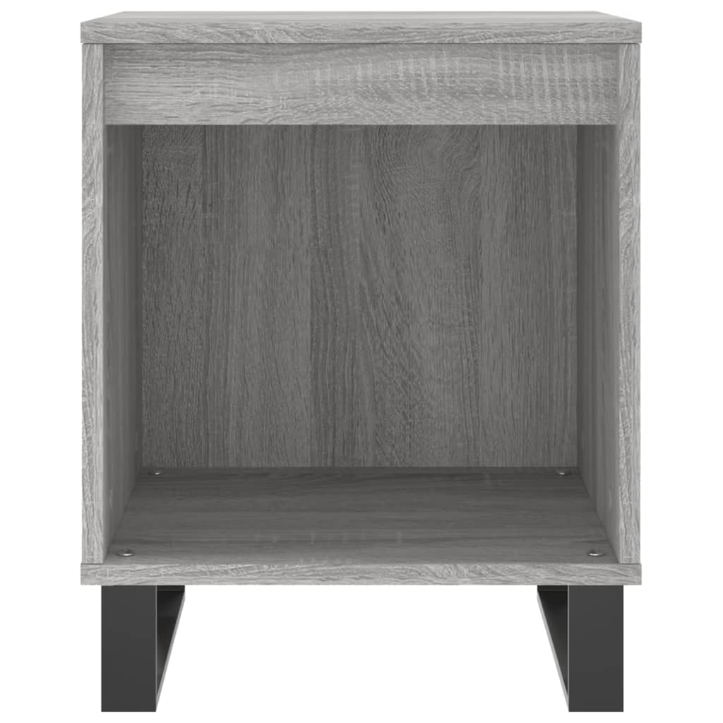 vidaXL Mesa de cabeceira 40x35x50 cm derivados de madeira cinza sonoma