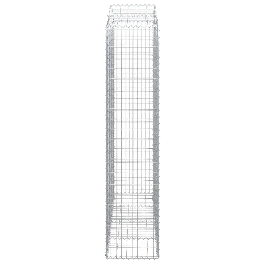 vidaXL Cestos gabião arqueados 9pcs 200x50x220/240cm ferro galvanizado