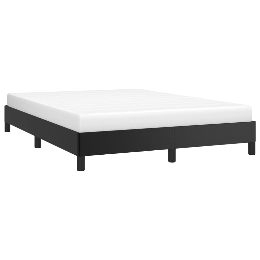 vidaXL Estrutura de cama 140x200 cm couro artificial preto