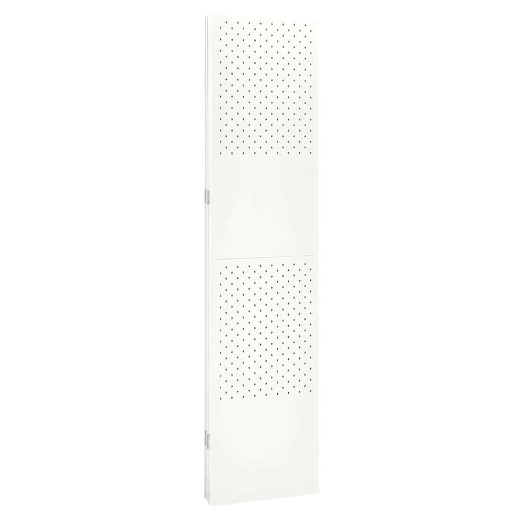 vidaXL Divisórias/biombos com 4 painéis 2 pcs aço 160x180 cm branco