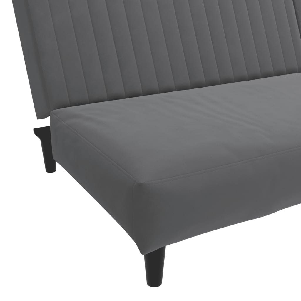 vidaXL Sofá-cama de 2 lugares veludo cinzento-escuro