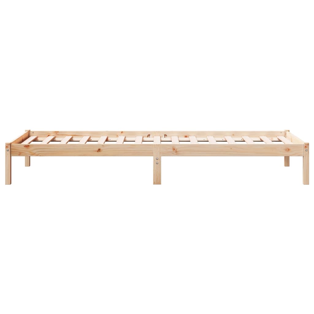 vidaXL Cama extra longa sem colchão 80x210 cm madeira de pinho maciça