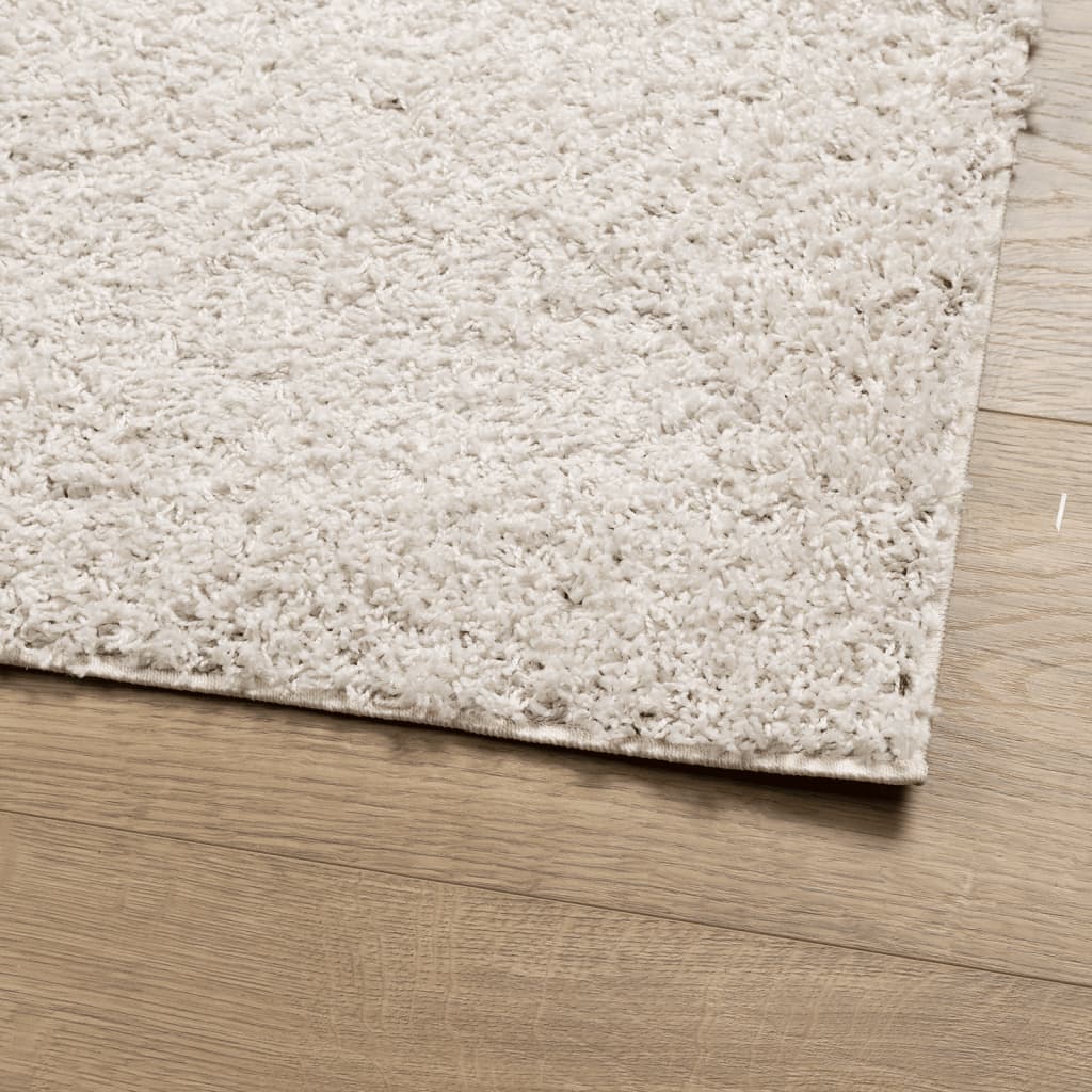 vidaXL Tapete shaggy de pelo alto PAMPLONA 200x200 cm creme