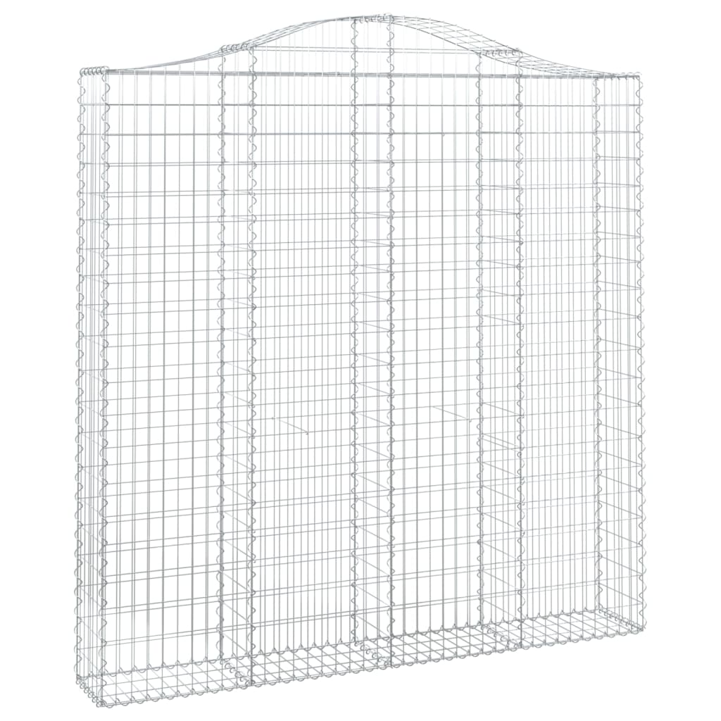 vidaXL Cestos gabião arqueados 6pcs 200x30x200/220cm ferro galvanizado