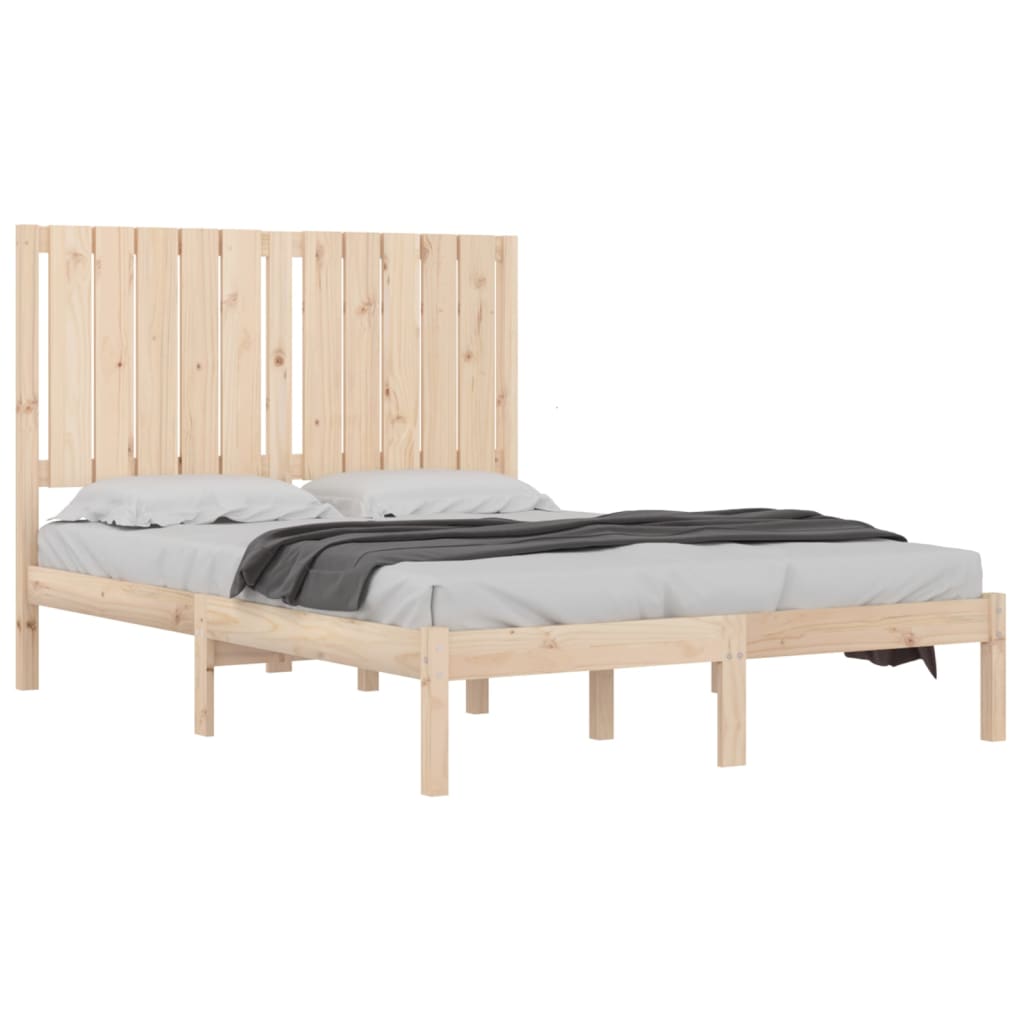 vidaXL Estrutura de cama pequena casal 120x190 cm pinho maciço