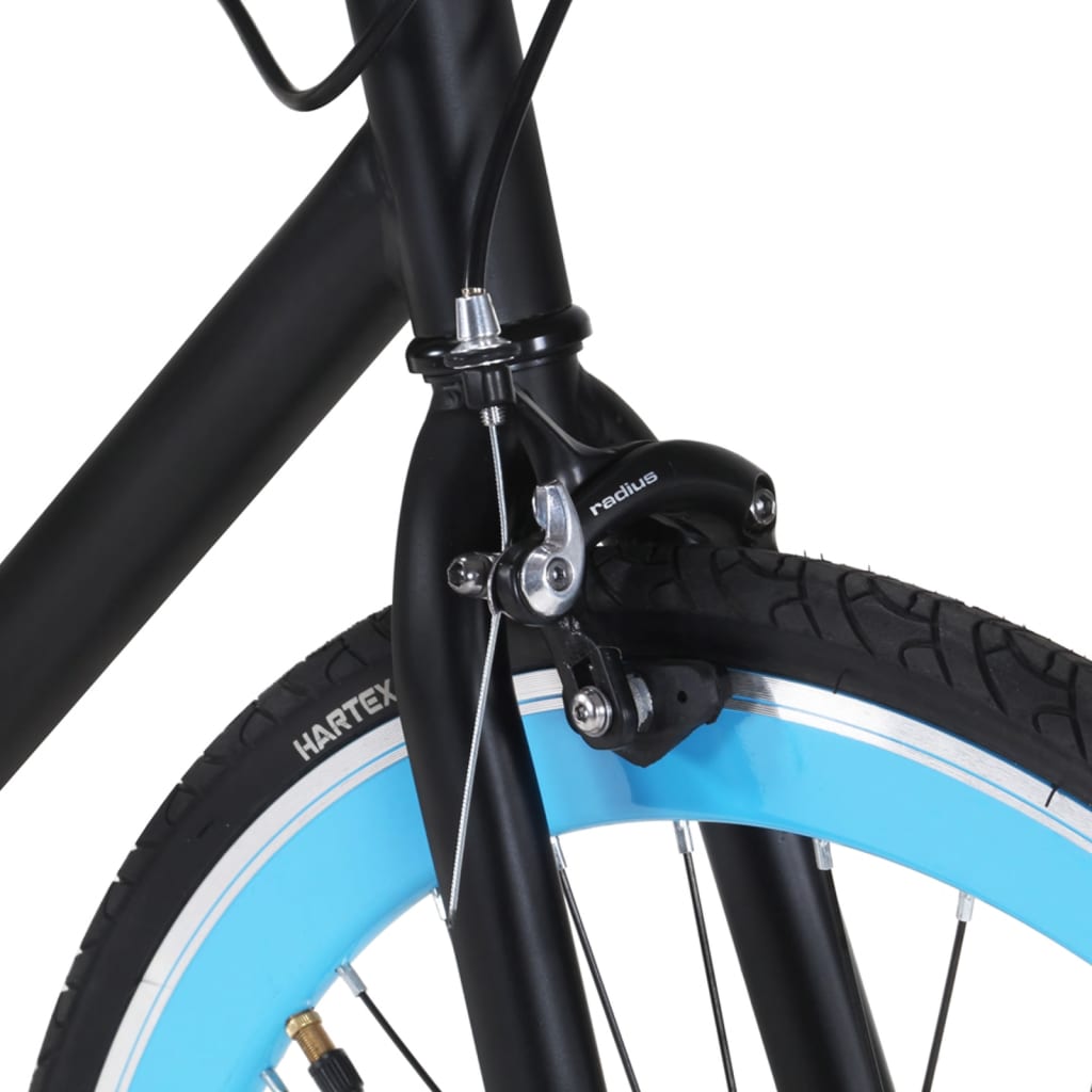 vidaXL Bicicleta de mudanças fixas 700c 51 cm preto e azul