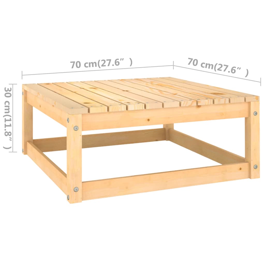 vidaXL 6 pcs conjunto lounge de jardim c/ almofadões pinho maciço